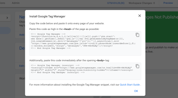 install Google Tag Manager on WordPress